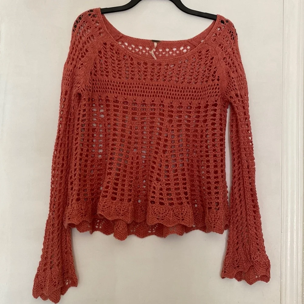 Free People Annabelle Crochet Pullover sweater - Picture 3 of 6